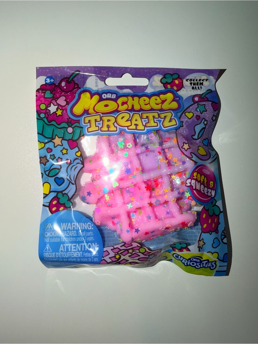 🌈🧇Viral ORB Mocheez Treatz Squichy Waffle Soft Squeeze Toy